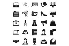 Studio icons set, simple style Product Image 1