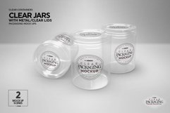 Clear Jars with Metal /Clear Lids Mockup Product Image 2