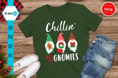 Chillin' With My Gnomies Svg, Christmas Gnomes Svg Product Image 4