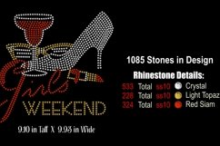 Girls Weekend Rhinestone SVG Template Product Image 2