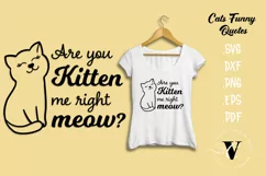 Are you kitten me right meow SVG Cats quotes Product Image 2