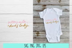 Baby t-shirt SVG | Mom's cute, dad's lucky Product Image 2