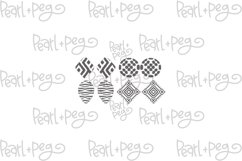 Boho 4 Pair Studs Laser Engrave Earring Download Product Image 2
