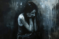 Girl Sad Painting Background Product Image 1