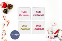 Christmas Coaster Mockup PSD, 4 Coasters set mockup Product Image 2