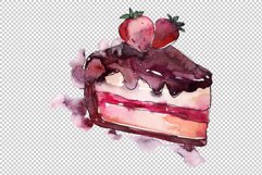 Dessert Love story Watercolor png Product Image 2