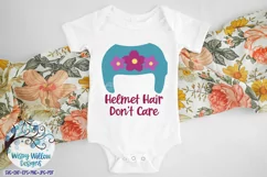 Helmet Hair Don't Care | Cranial Helmet Shirt for Baby Product Image 2
