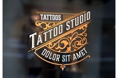 Vintage Tattoo Logo with Gold Elements Product Image 1