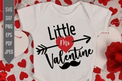 Little Mr Valentine Svg. Baby Boy Valentines Day dxf png Product Image 1