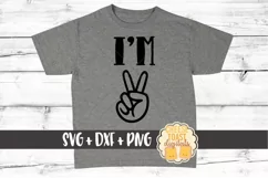 I'm 2 - Toddler Birthday SVG PNG DXF Cut Files Product Image 1