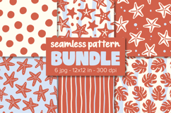 Summer Patterns Starfish Digital Paper Tropical Background Product Image 1