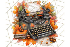 Autumn Library Clipart PNG, Cozy Fall Book Art Product Image 5