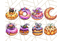 Halloween Donut Clipart PNG, Cute Spooky Doughnut Art Product Image 5