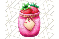 Strawberry Fruit PNG Clipart, Adorable Kawaii Characters Png Product Image 5