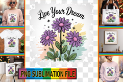 Unique TSHIRT Designs PNG, Flowers Quote Product Image 1