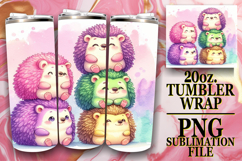 Cheerful thoughts 20oz tumbler wrap, Cute Animals Product Image 1