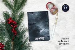 Bats Night Sky Pattern, Dark Gothic Bat Seamless Paper Product Image 4