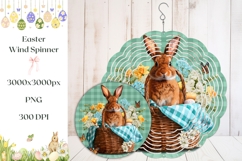 Easter Basket Wind Spinner, Easter Bunny Wind Spinner Print Product Image 1
