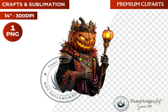 Gothic Halloween Harvest Character PNG Clipart sublimation Product Image 1