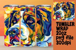 Unique Colorful Dog Tumbler Wrap 20oz Sublimation Product Image 1