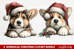 Whimsical Christmas Clipart | Cute Festive Holiday PNG Product Image 1
