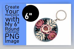 Lovely Round Design for Keychains , Flowers Product Image 1