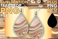 Artistic Teardrop Earrings PNG, Pattern Product Image 1