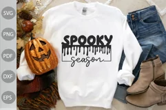 Spooky Season SVG Design , Halloween Quote SVG Cut Files Product Image 1