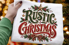 Rustic Christmas Vintage Typography PNG - Country Farmhouse Product Image 3