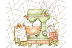 Cottagecore Kitchen Mixer, Apron PNG Clipart, Retro Floral Product Image 5