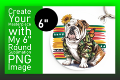 Trendy Keychain Round Design Artwork , Cute Dog Product Image 1