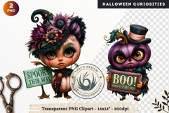 Surreal Halloween Character Cliparts Spooky Curiosities Product Image 1