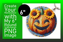 Dynamic Keychain Circle PNG Artwork , Cute Pumpkin Product Image 1