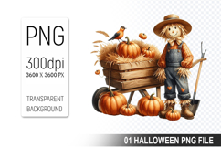 Hello Fall, Halloween Sublimation Clipart PNG Product Image 1
