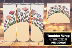 Unique Artwork for 20oz Tumbler , Flowers Product Image 1