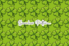 Bright Green Shamrock Seamless Art - Leprechaun &amp; Clovers Product Image 1