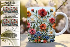 Vibrant Flower Pattern Mug Wrap - Spring Edition Product Image 1