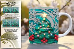 FRESH 15oz Mug Wrap PNG Design , 3D Xmas Product Image 1