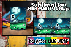 Blissful mornings 11oz 15oz sublimation wrap, Ghost Product Image 1
