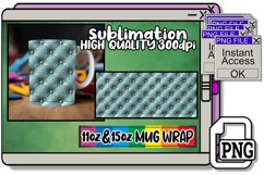 Classy 3D Puff Pattern Mug Wrap 11oz 15oz Product Image 1