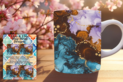 Trendy 11oz Mug Wrap Png Template , Abstract Pattern Product Image 1