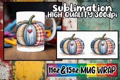 Hopeful horizons 11oz 15oz mug wrap, Pumpkin Watercolor Product Image 1