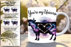 CUSTOMIZED PNG for 15oz Mug Wrap , Cute Cow Product Image 1