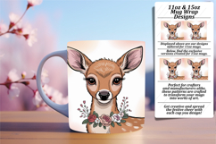 Trendy 11oz Mug Wrap Png Design , Valenines Animals Product Image 1