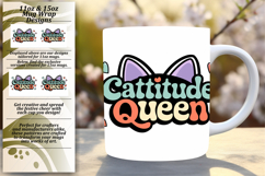 Sophisticated 15oz Mug Wrap Png Design , Cat Quote Product Image 1
