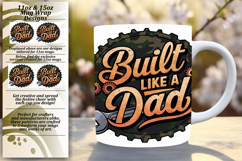 Trendy 11oz Mug Wrap Png Design , Father&#039;s Day Product Image 1