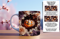 Nature 15oz Mug Wrap Png Design , 3D Pumpkin Product Image 1