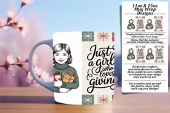 Unique 15oz Mug Wrap Png Design , Just A Girl Product Image 1