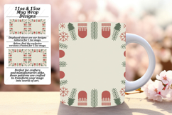Joyful 11oz Mug Wrap Png Design , Christmas Product Image 1