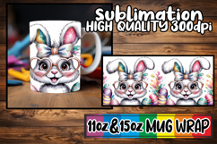 Wonderful morning sublimation 11oz 15oz mug wrap, Easter Bun Product Image 1